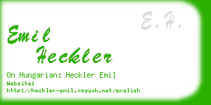 emil heckler business card